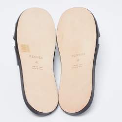Hermès Grey Crocodile Leather Izmir Flats Size 45