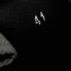 Hermes White/Black Suede and Knit Fabric Addict Low Top Sneakers Size 41