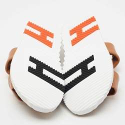 Pre Owned Hermes Brown Leather Electric Slingback Sandals Size 41