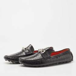 Hermes Black Matt Crocodile Niloticus Irving Loafers Size 45
