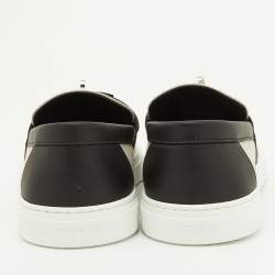 Hermes Grey/Black Canvas and Leather Game Sneakers Size 41.5