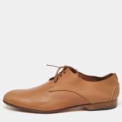Hermes Brown Leather Kent Derby Size 44.5