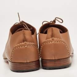 Hermes Brown Leather Kent Derby Size 44.5