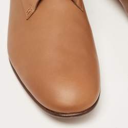 Hermes Brown Leather Kent Derby Size 44.5