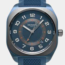 Hermes Blue Ceramic Titanium H08 SP1.744 Automatic Men's Wristwatch 39 mm