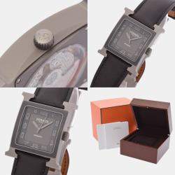 Hermes Grey Titanium Heure H HH5.841 Automatic Men's Wristwatch 35 mm