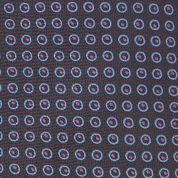 Hermes Brown/Blue Circle Pattern Silk Tie
