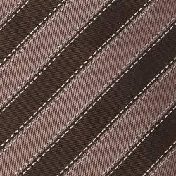 Hermes Brown Diagonal Stripe Pattern Silk Traditional Tie