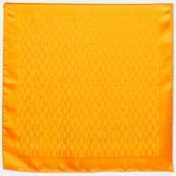 Hermès Orange Silk Petit Gavroche Handkerchief 