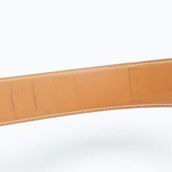 Pre Owned Hermes Noir/Natural Chamonix and Swift Leather Constance Reversible Belt 90 CM