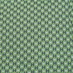 Pre Owned Hermes Green H Love Jacquard Silk Tie