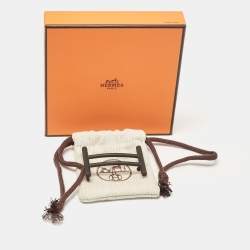 Pre Owned Hermes Noir Metal Rider Belt Buckle