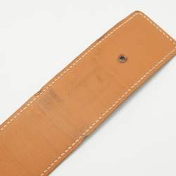 Hermes Noir/Gold Chamonix and Box Leather Constance Reversible Belt 95 CM