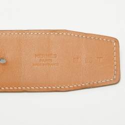 Hermes Noir/Gold Chamonix and Box Leather Constance Reversible Belt 95 CM
