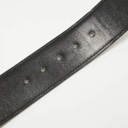 Hermes Noir/Gold Chamonix and Box Leather Constance Reversible Belt 95 CM