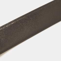 Hermes Noir/Chocolate Chamonix and Swift Leather Constance Reversible Belt 95 CM