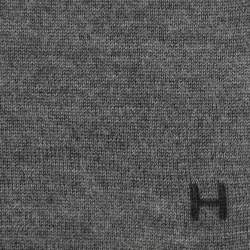 Hermès Black/Grey Cashmere and Silk Muffler