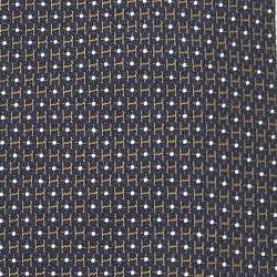 Pre Owned Hermes Navy Blue H Pattern Silk Tie