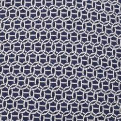 Pre Owned Hermes Blue Patterned Lourde Silk Tie