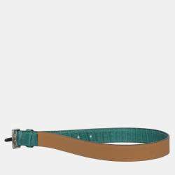 Hermes Crocodile Leather Etriviere Double Tour Bracelet 