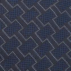 Pre Owned Hermes Navy Blue Patterned Silk Tie