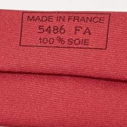 Pre Owned Hermès Red Silk Slim Tie