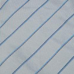 Hermes Grey/Blue Diagonal Striped Silk Classic Tie
