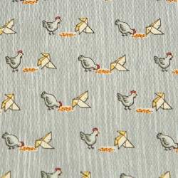 Hermes Multicolor Whimsical Chickens Print Silk Classic Tie