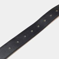 Pre Owned Hermès Orange/Noir Togo and Chamonix Leather H Buckle Reversible Belt 105 CM