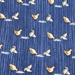 Hermès Multicolor Umbrella Print Silk Classic Tie