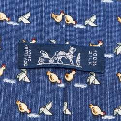 Hermès Multicolor Umbrella Print Silk Classic Tie