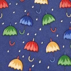 Pre Owned Hermès Multicolor Umbrella Print Silk Classic Tie