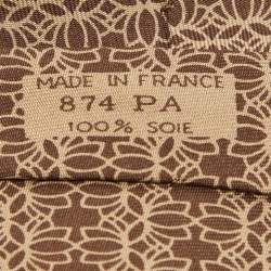 Pre Owned Hermès Brown Patterned Silk Classic Tie