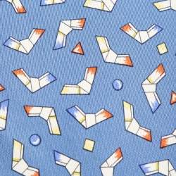 Pre Owned Hermès Multicolor Boomerang Print Silk Classic Tie