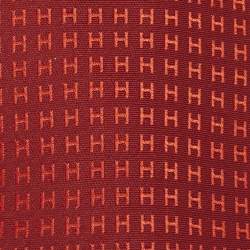 Hermès Red Silk Faconnee H Bicolore Tie
