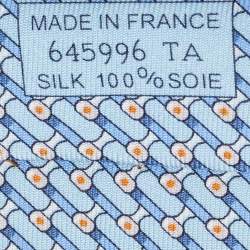 Pre Owned Hermes Blue Printed Silk Tie