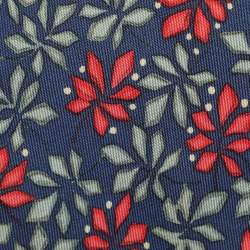 Hermes Multicolor Botanical Leaf Printed Silk Tie