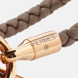 Hermes Glenan Leather Rose Gold Plated Bracelet