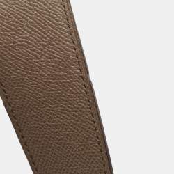 Hermès Gold/Etain Chamonix and Epsom Leather Brushed Constance Buckle Reversible Belt 95 CM