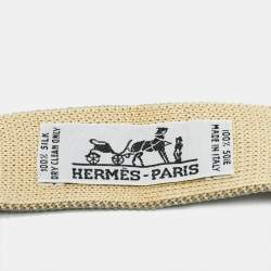 Hermès Green Silk Knit 4 Temps Tie