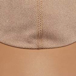 Pre Owned Hermès Brown Stretch Canvas Tess Kelly Plein Air Cap Size 56