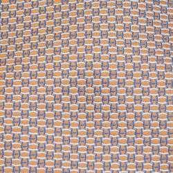 Pre Owned Hermès Orange/Blue H Pattern Silk Tie