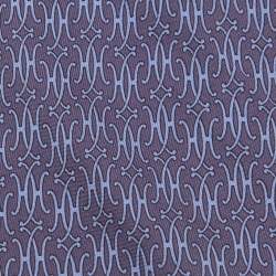 Pre Owned Hermès Purple H Print Silk Traditional Tie