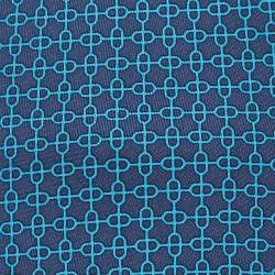 Pre Owned ربطة عنق هيرمس حرير أزرق بطباعة هندسية