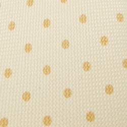 Pre Owned Hermès Cream Dots Print Silk Canvas Traditional Tie