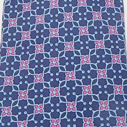 Pre Owned Hermès Blue Floral Print Silk Tie