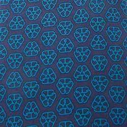 Pre Owned Hermès Blue Printed Silk Tie