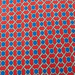 Pre Owned Hermès Red Printed Silk Traditional Tie