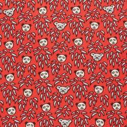 Pre Owned Hermès Red Panda Print Silk Tie