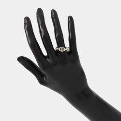 Pre Owned Hermes Chaine D'Ancre Silver 925 Ring PM EU 54